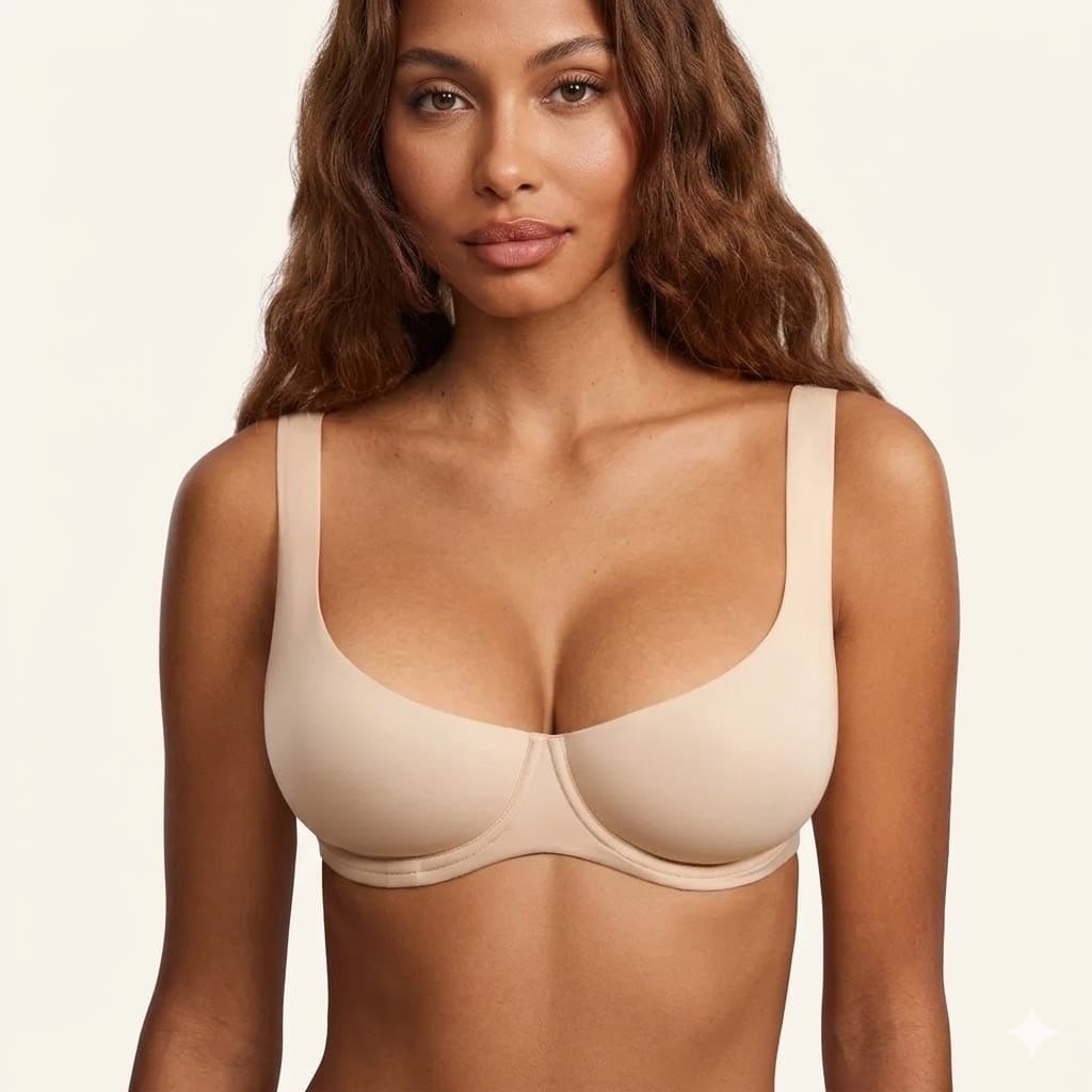 Unlined Balconette Bra Underwire Support