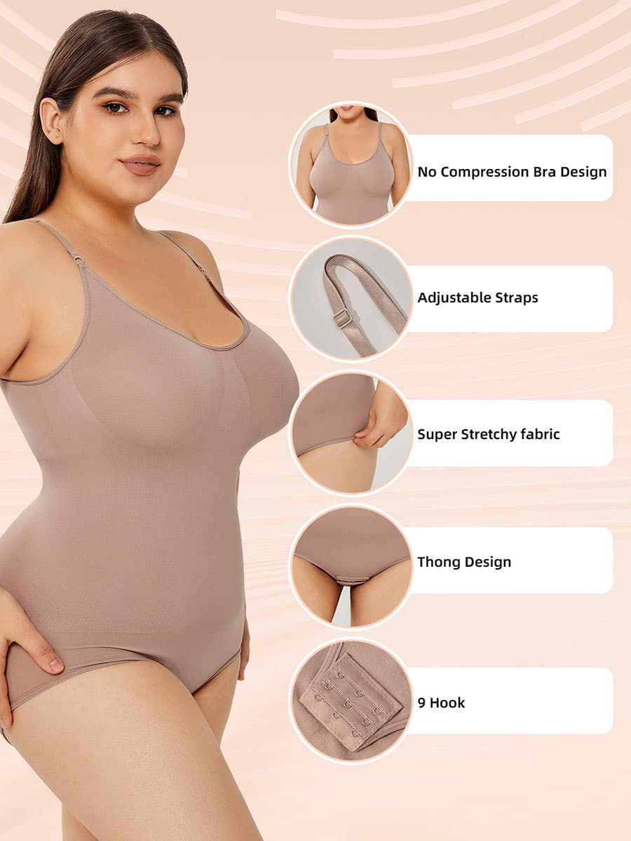 Scoop-Neck Full-Body Shaper Bodysuit