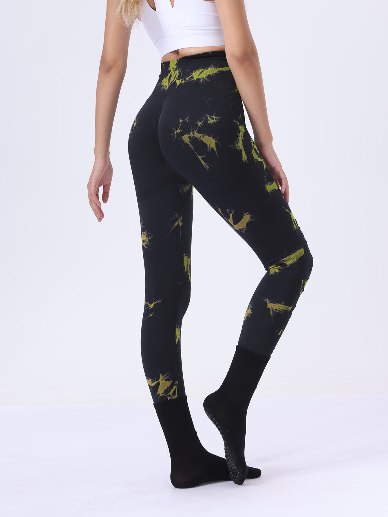 3 Pack Tie Dye Ripped Leggings with Scrunch Butt Lift