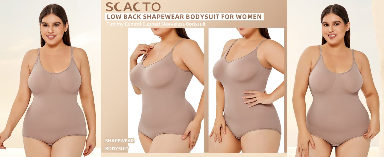 Scoop-Neck Full-Body Shaper Bodysuit