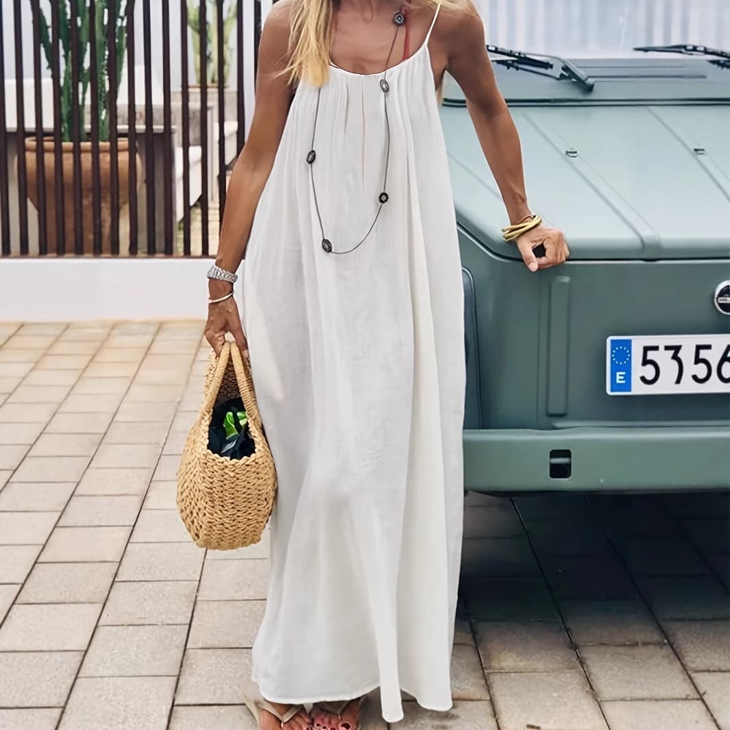 Backless Loose Flowy Maxi Dress for Women