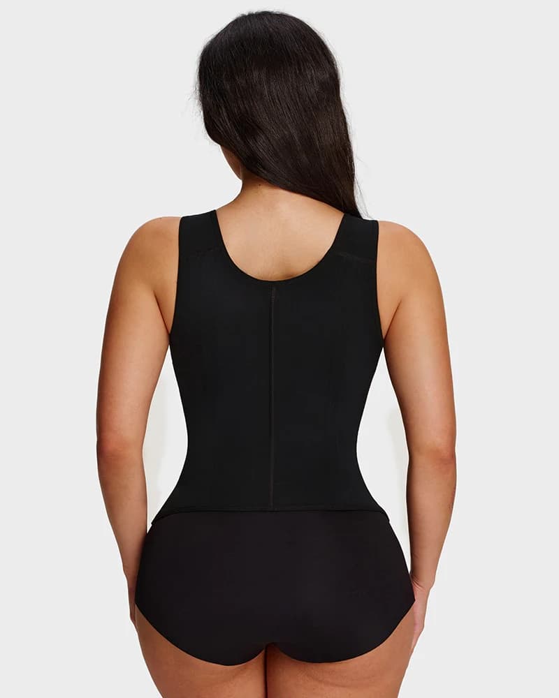 Zip-Front Waist Trainer with Built-In Bra