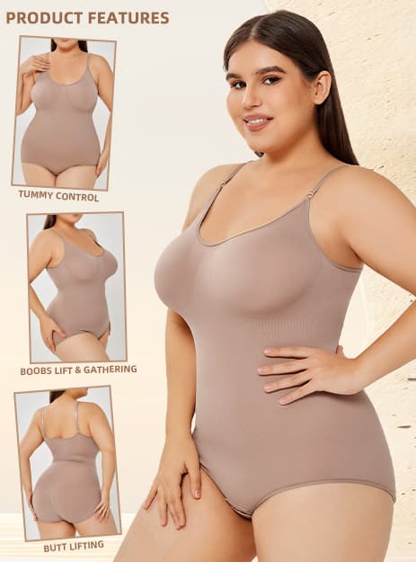 Scoop-Neck Full-Body Shaper Bodysuit