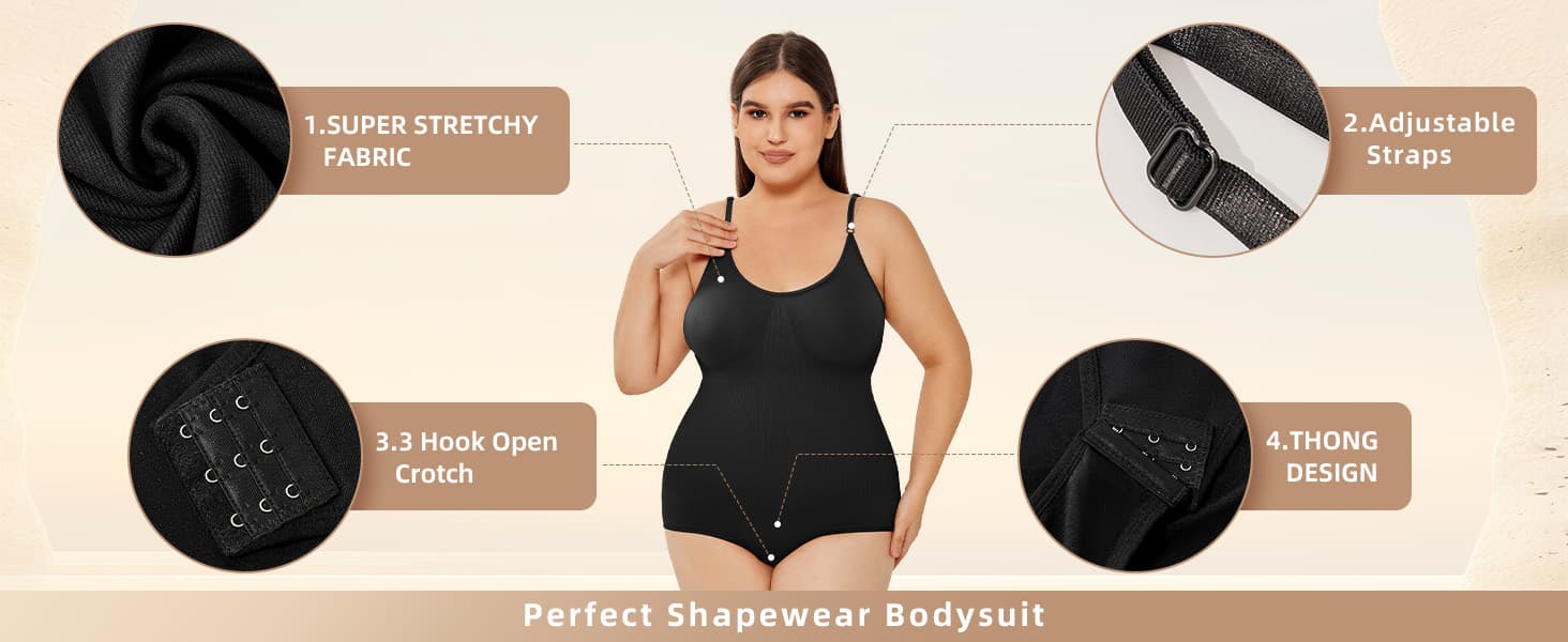 Scoop-Neck Full-Body Shaper Bodysuit