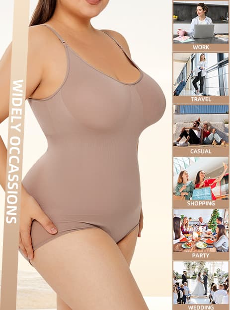 Scoop-Neck Full-Body Shaper Bodysuit