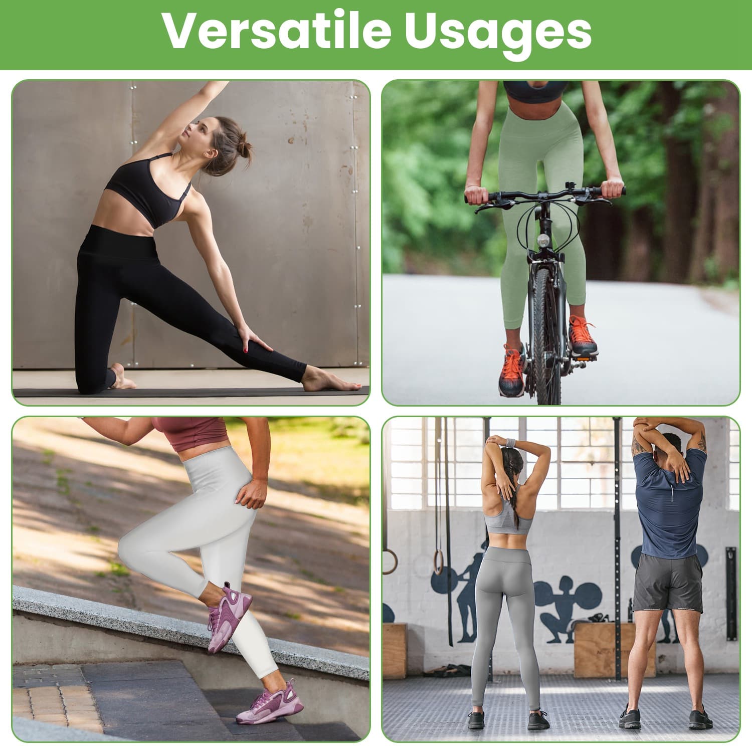 High Waisted Tummy Control Workout Leggings with No Front Seam