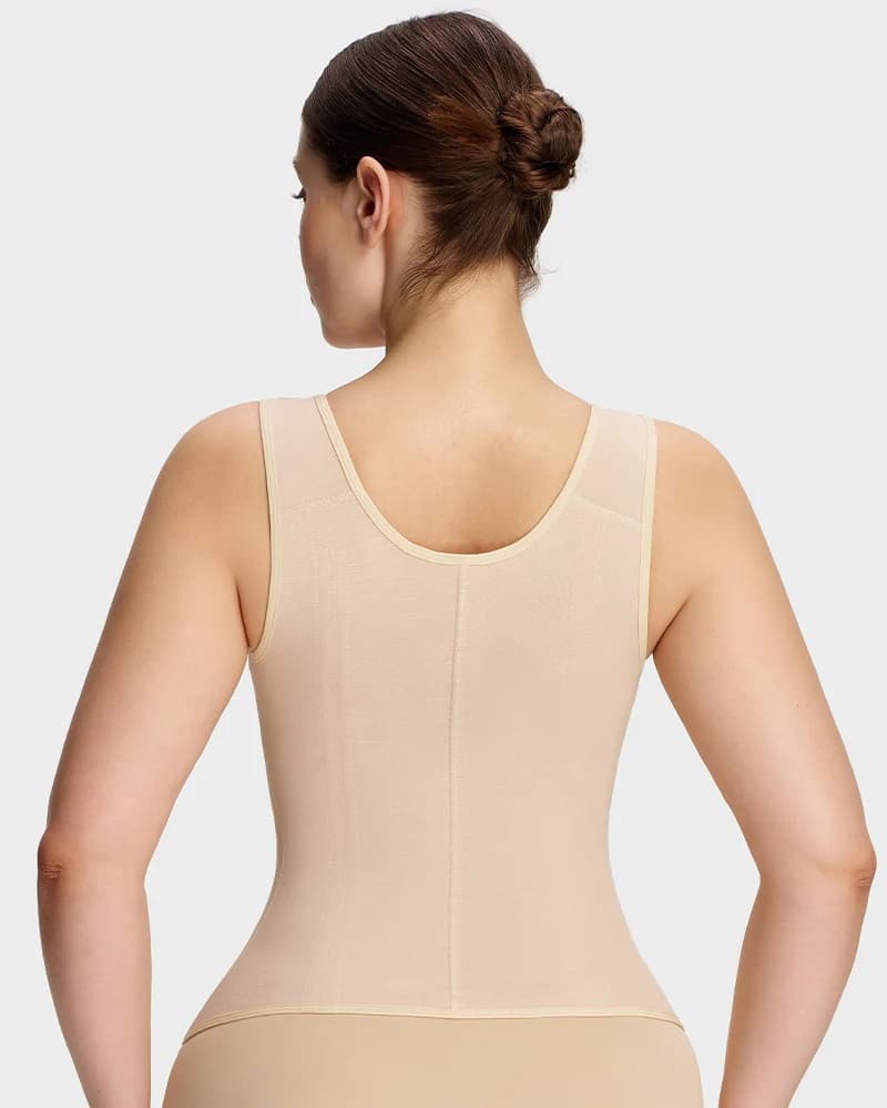 Zip-Front Waist Trainer with Built-In Bra