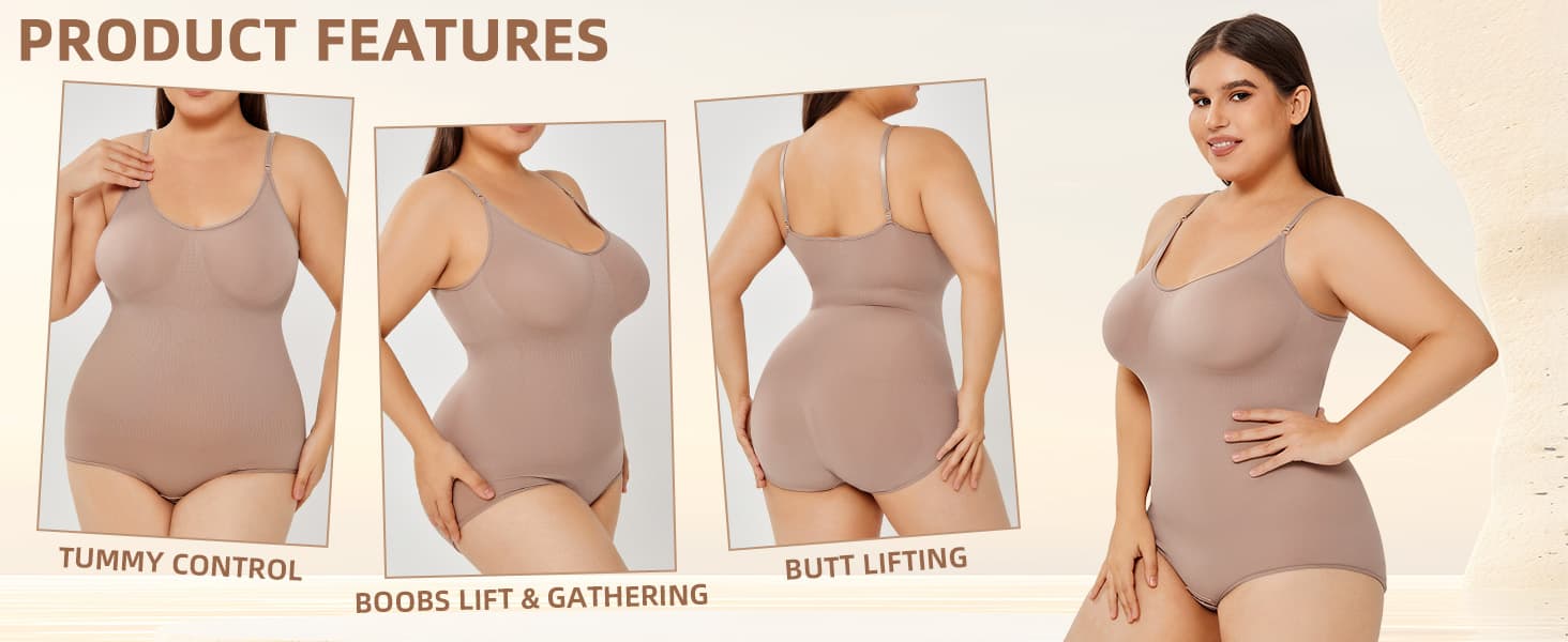 Scoop-Neck Full-Body Shaper Bodysuit
