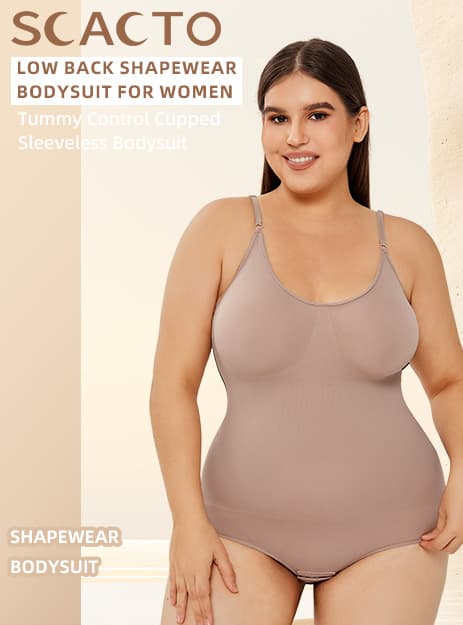 Scoop-Neck Full-Body Shaper Bodysuit