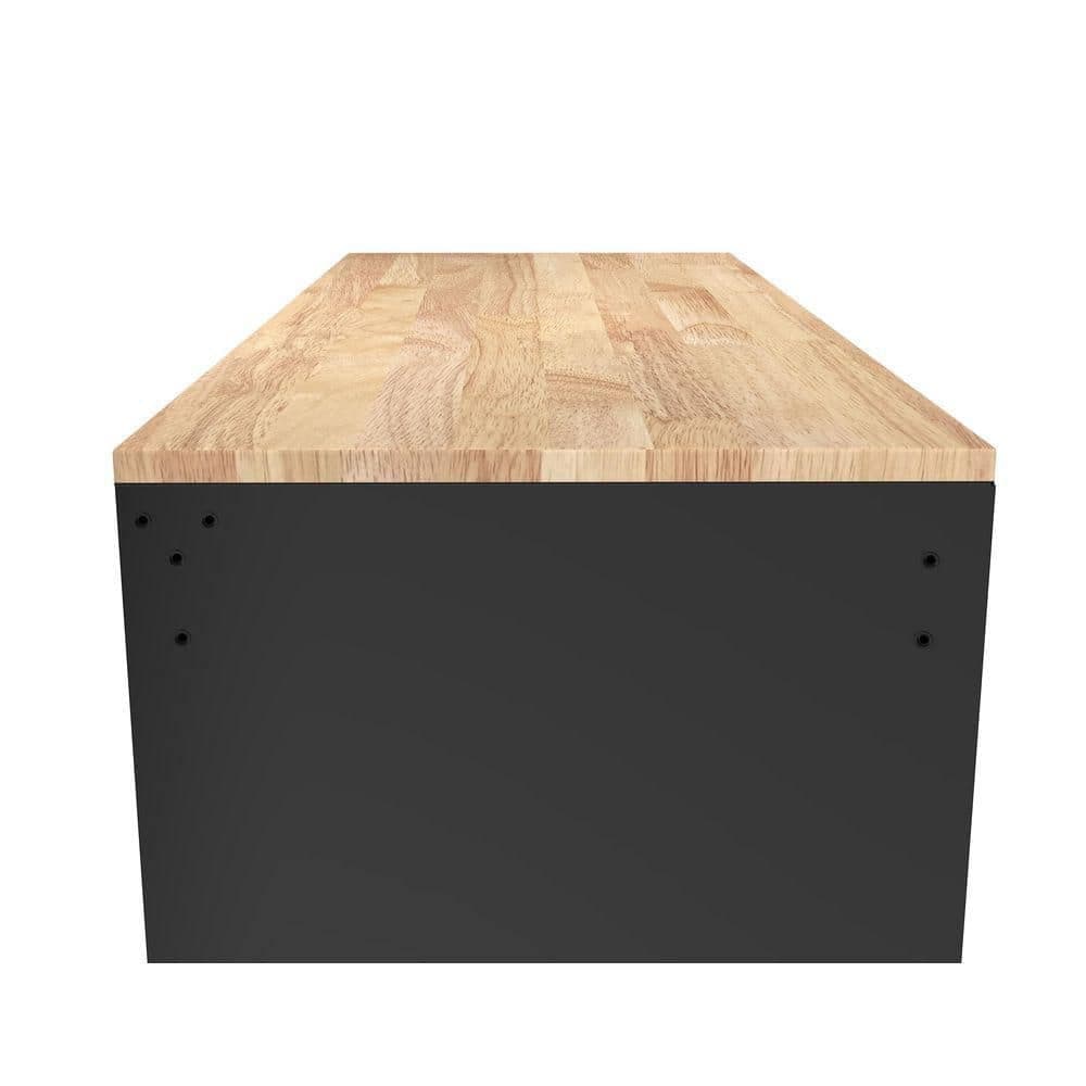 46 in W x 18 in D 9-Drawer Mobile Workbench Cabinet, Gloss Black