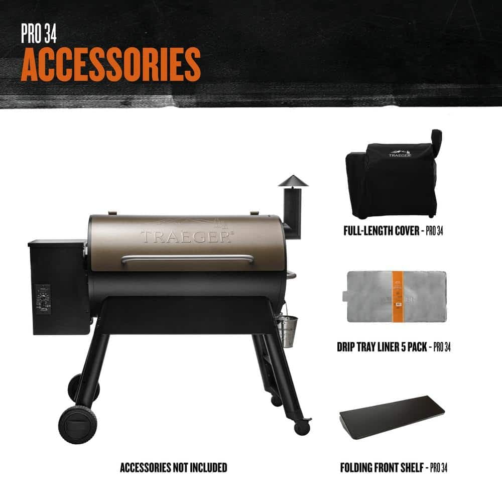 Pro Series 34 Pellet Grill and Smoker, Bronze