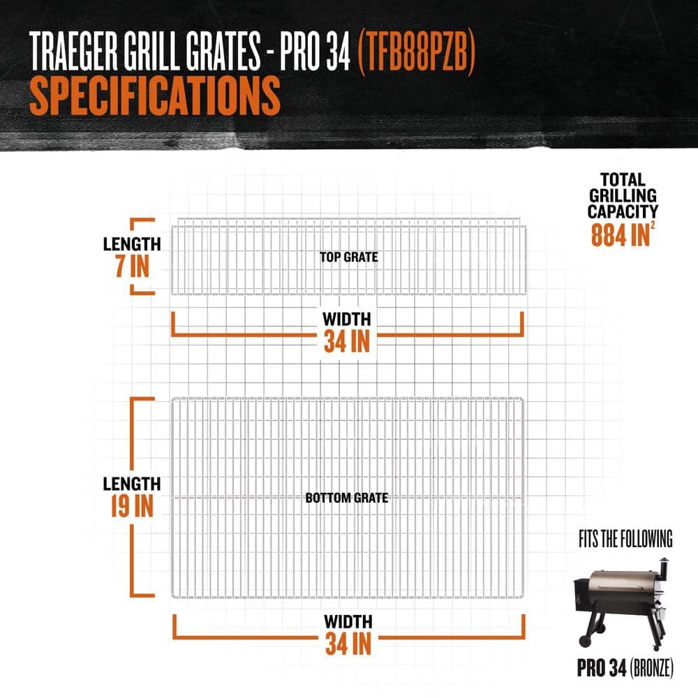 Pro Series 34 Pellet Grill and Smoker, Bronze