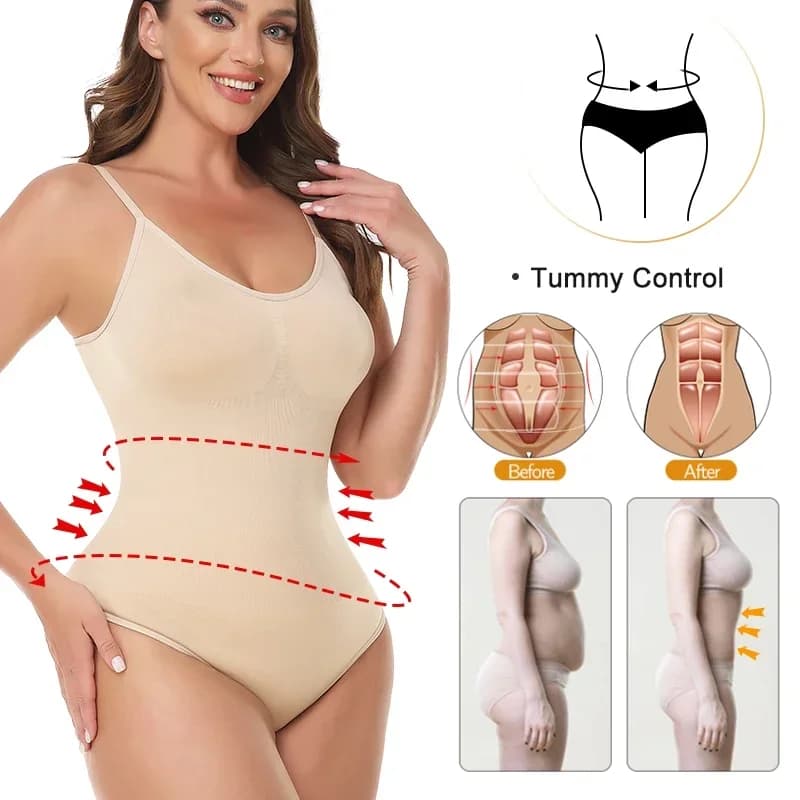 Plus Size Tummy Control Cami Bodysuit